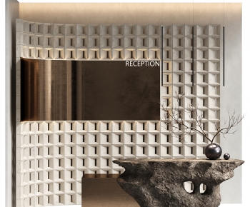 Wabi-sabi Style Reception Desk-ID:471846109