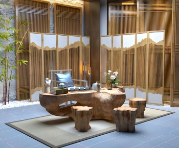 New Chinese Style Tea Tables And Chairs-ID:582277069