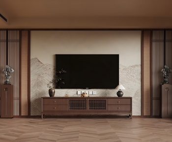 New Chinese Style TV Wall-ID:850169743