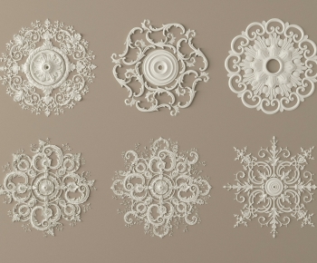 French Style Plaster Carved Top Plate-ID:514455081