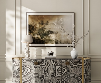 French Style Entrance Cabinet-ID:358429916