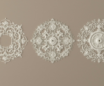 French Style Plaster Carved Top Plate-ID:906930045