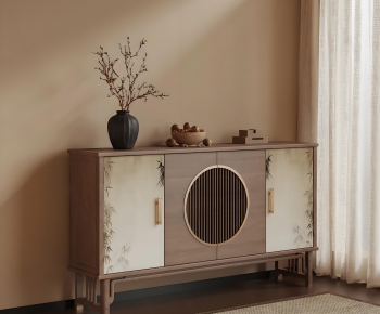 New Chinese Style Entrance Cabinet-ID:636379002