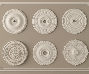 European Style Plaster Carved Top Plate-ID:423476939