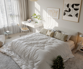 Modern Double Bed-ID:200412992