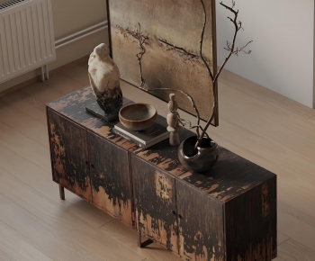 Wabi-sabi Style Entrance Cabinet-ID:731723076