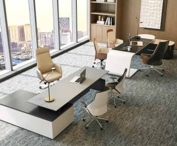Modern Office Desk And Chair-ID:964350948