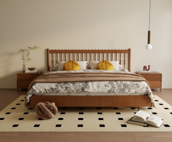 Modern Double Bed-ID:763020993