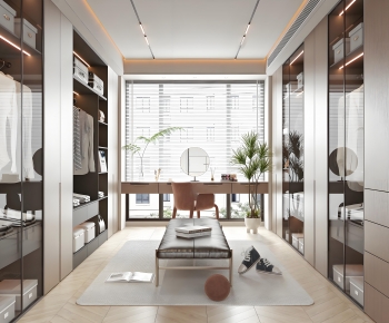 Modern Clothes Storage Area-ID:312768943