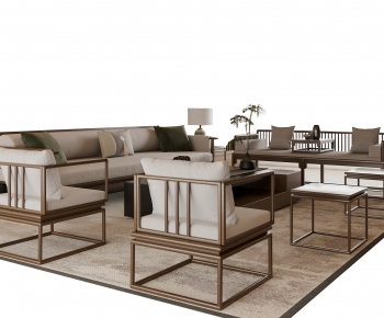 New Chinese Style Sofa Combination-ID:420304068