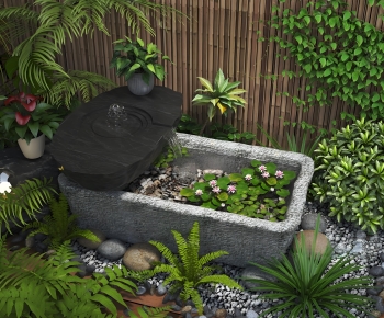 New Chinese Style Rockery Waterscape-ID:671078924