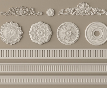 European Style Plaster Carved Top Plate-ID:448693045
