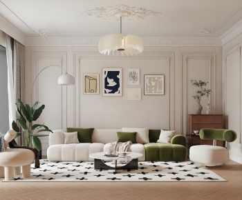 French Style A Living Room-ID:809741973