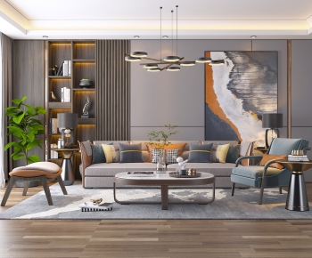 Modern A Living Room-ID:674478053