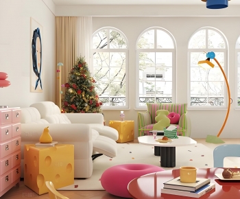 Modern A Living Room-ID:613580946