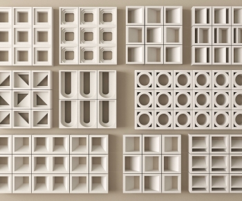 Modern Cement Brick Screen Partition-ID:936481957