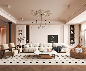 French Style A Living Room-ID:195985089