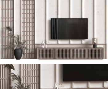 Wabi-sabi Style TV Wall-ID:798220681