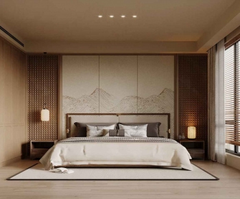 New Chinese Style Bedroom-ID:915874005
