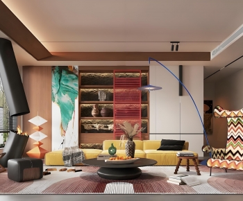 Modern A Living Room-ID:497098926