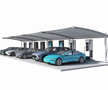 Modern Outdoor Parking Lot-ID:123469113