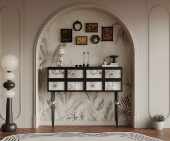 French Style Entrance Cabinet-ID:848635913