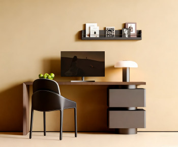 Modern Computer Desk And Chair-ID:256479988