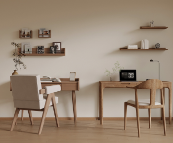 Modern Computer Desk And Chair-ID:573838006