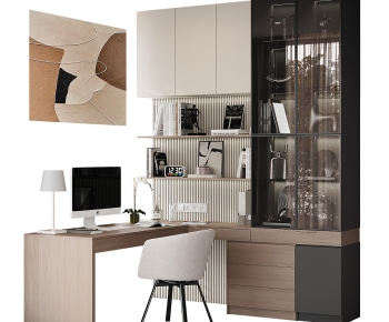 Modern Computer Desk And Chair-ID:456093072