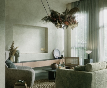 Wabi-sabi Style A Living Room-ID:395950088