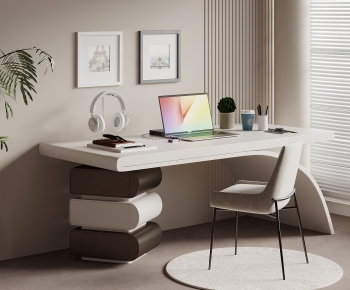 Modern Computer Desk And Chair-ID:887815958