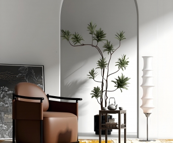 New Chinese Style Single Sofa-ID:194876918