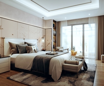 New Chinese Style Bedroom-ID:521740918