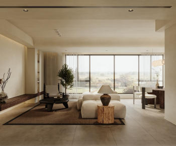 Wabi-sabi Style A Living Room-ID:384671939