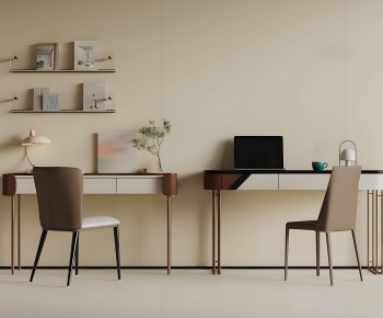 Modern Computer Desk And Chair-ID:821825985