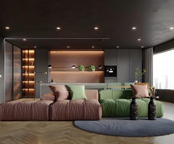 Modern A Living Room-ID:440116889