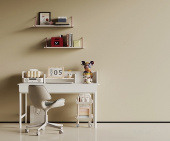 Modern Computer Desk And Chair-ID:187979941