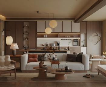 New Chinese Style A Living Room-ID:410178907