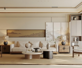 New Chinese Style A Living Room-ID:423172004