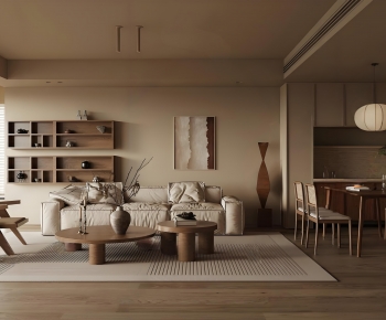 New Chinese Style A Living Room-ID:999009682