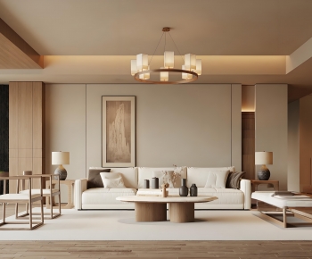 New Chinese Style A Living Room-ID:542227988