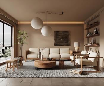 Wabi-sabi Style A Living Room-ID:926242112