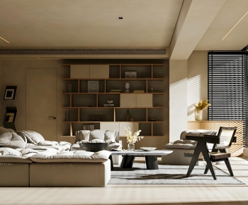 Wabi-sabi Style A Living Room-ID:610658885