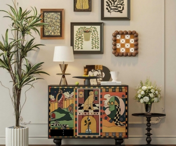 Retro Style Entrance Cabinet-ID:771935941