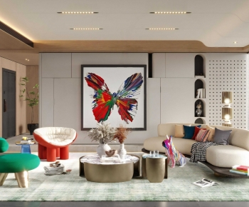 Modern A Living Room-ID:674341924