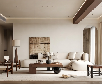 Wabi-sabi Style A Living Room-ID:596003066