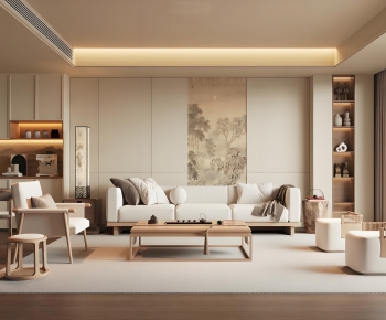 New Chinese Style A Living Room-ID:265762095