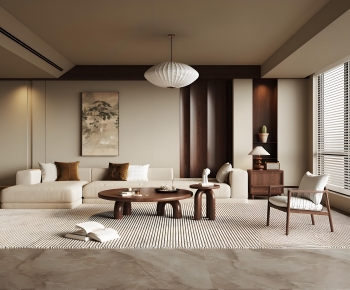 New Chinese Style A Living Room-ID:331126933