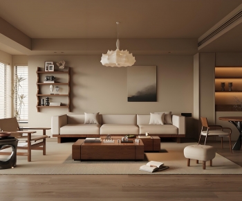 New Chinese Style A Living Room-ID:997114902