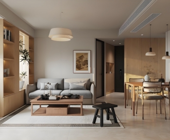 New Chinese Style A Living Room-ID:496686944